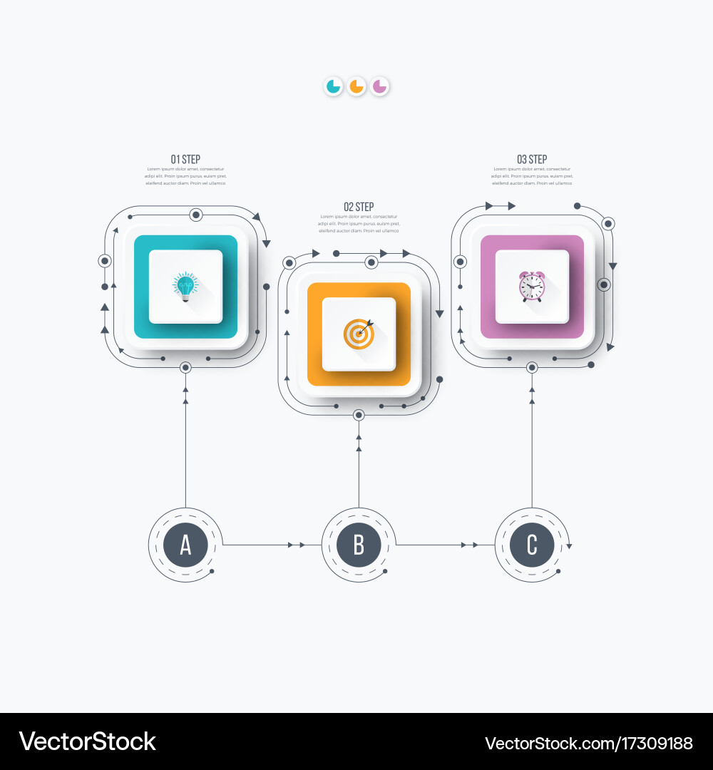 Data Visualization Template - 3 Options vector image