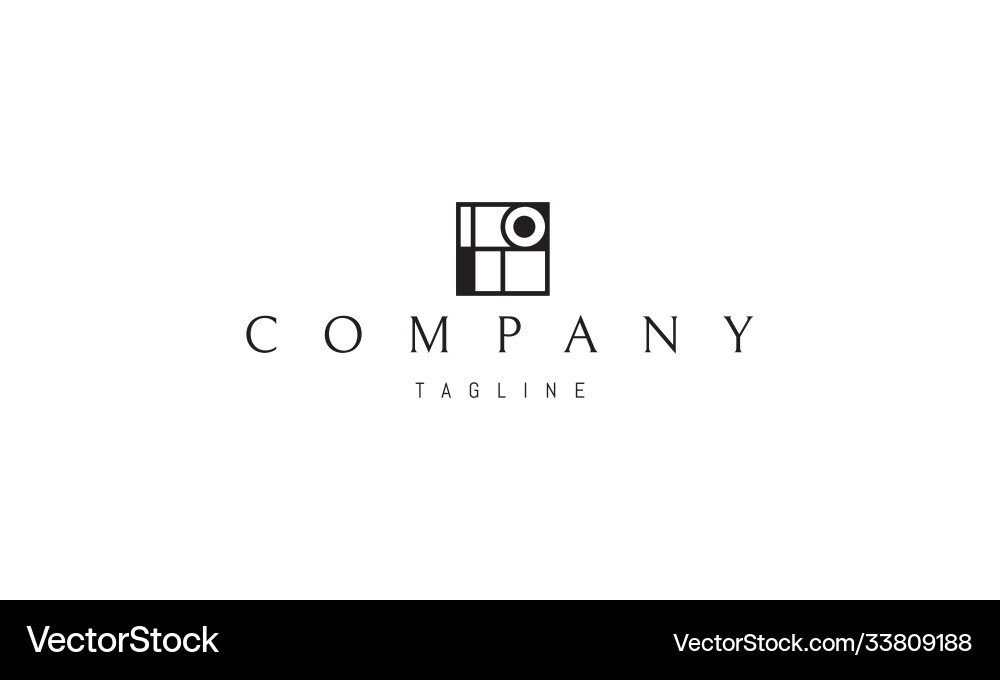 Logo on which an abstract image a camera Logo on which an abstract image a camera vector image