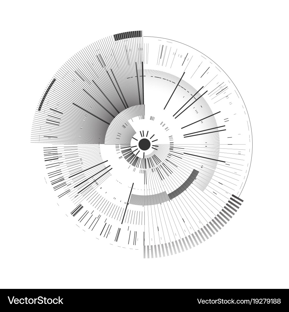 Tech Interface Circle vector image