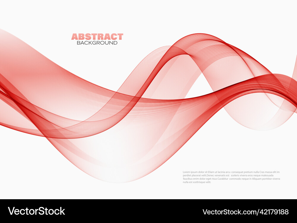 Transparent smooth red waveflow of Transparent smooth red waveflow of vector image