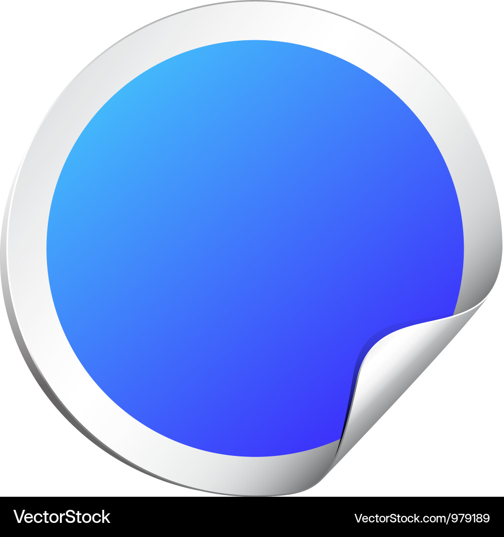 Blank round sticker Royalty Free Vector Image - VectorStock