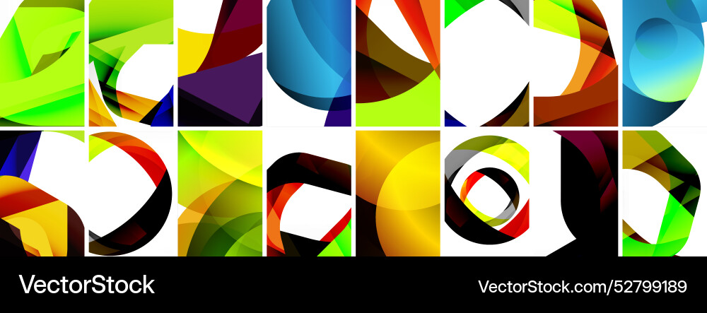 Collection of abstract background with waves Vector Image