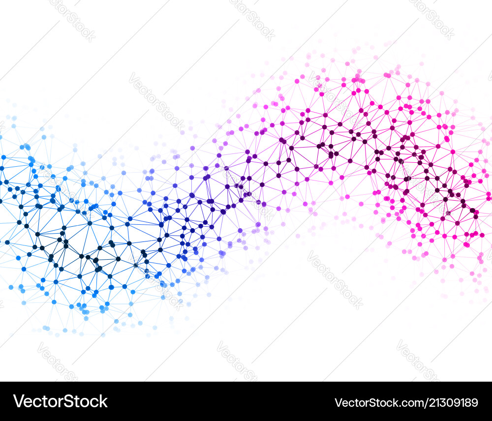 Dots are connected by lines in the form Dots are connected by lines in the form vector image