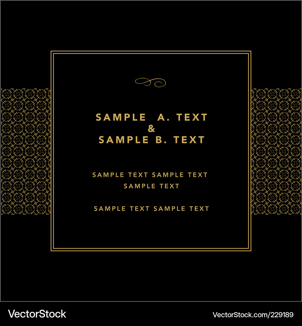 Gold Frame Pattern Vector Image