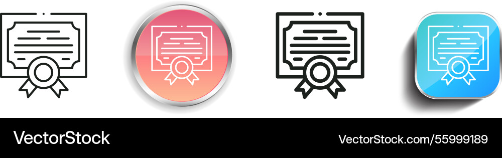 Law icon thin linear regular and button style vector image