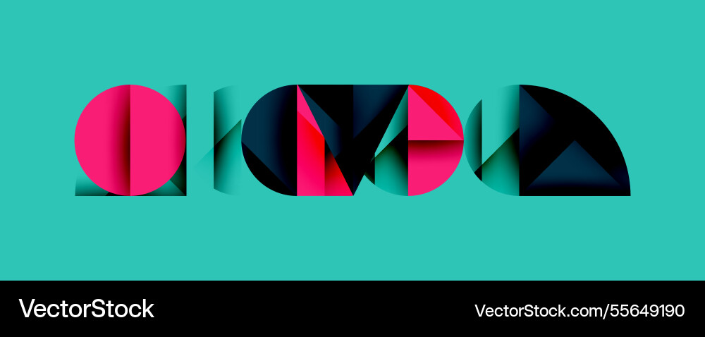 Abstract geometric pattern with intersecting vector image