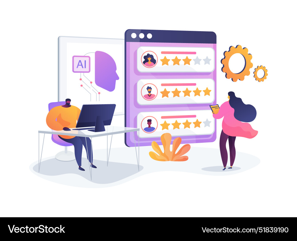 Ai-powered predictive customer sentiment analysis Ai-powered predictive customer sentiment analysis vector image