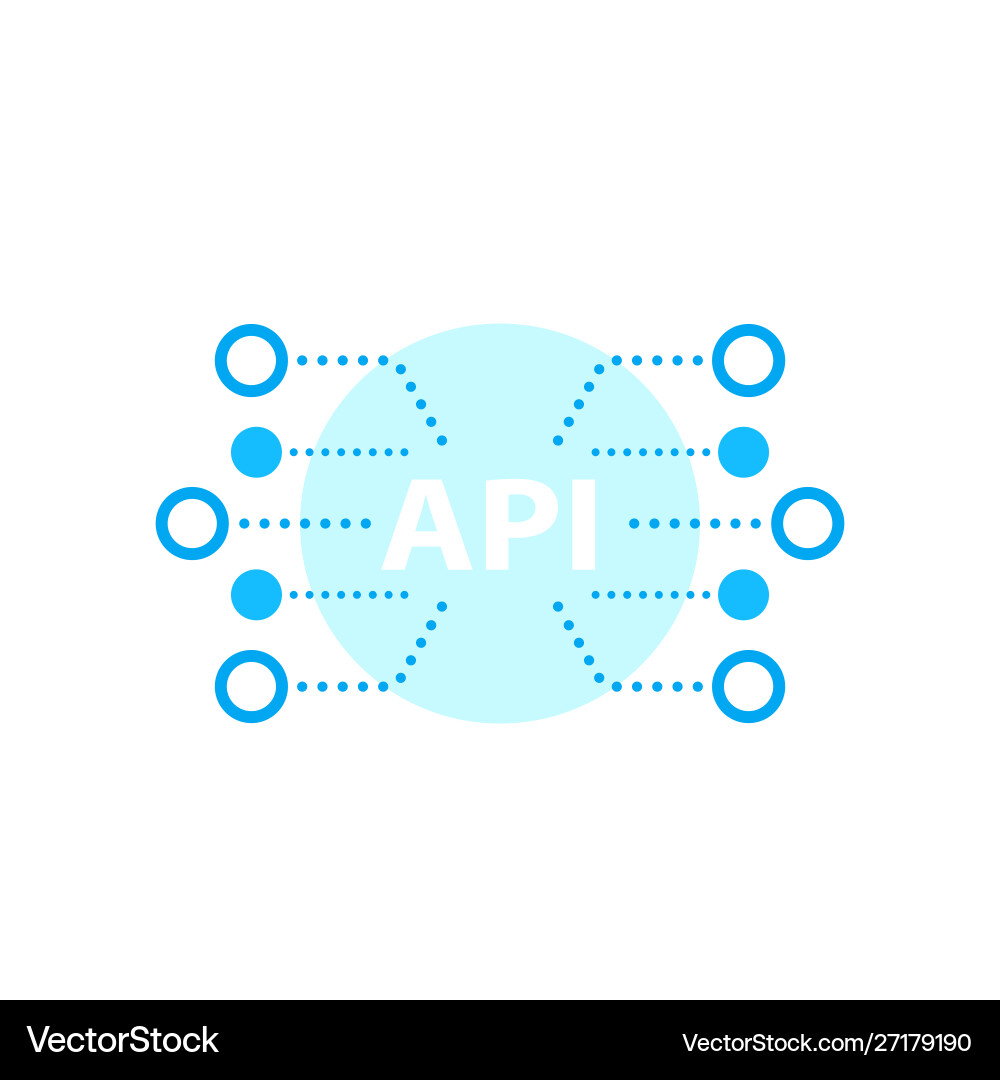 Api software integration graphic Royalty Free Vector Image