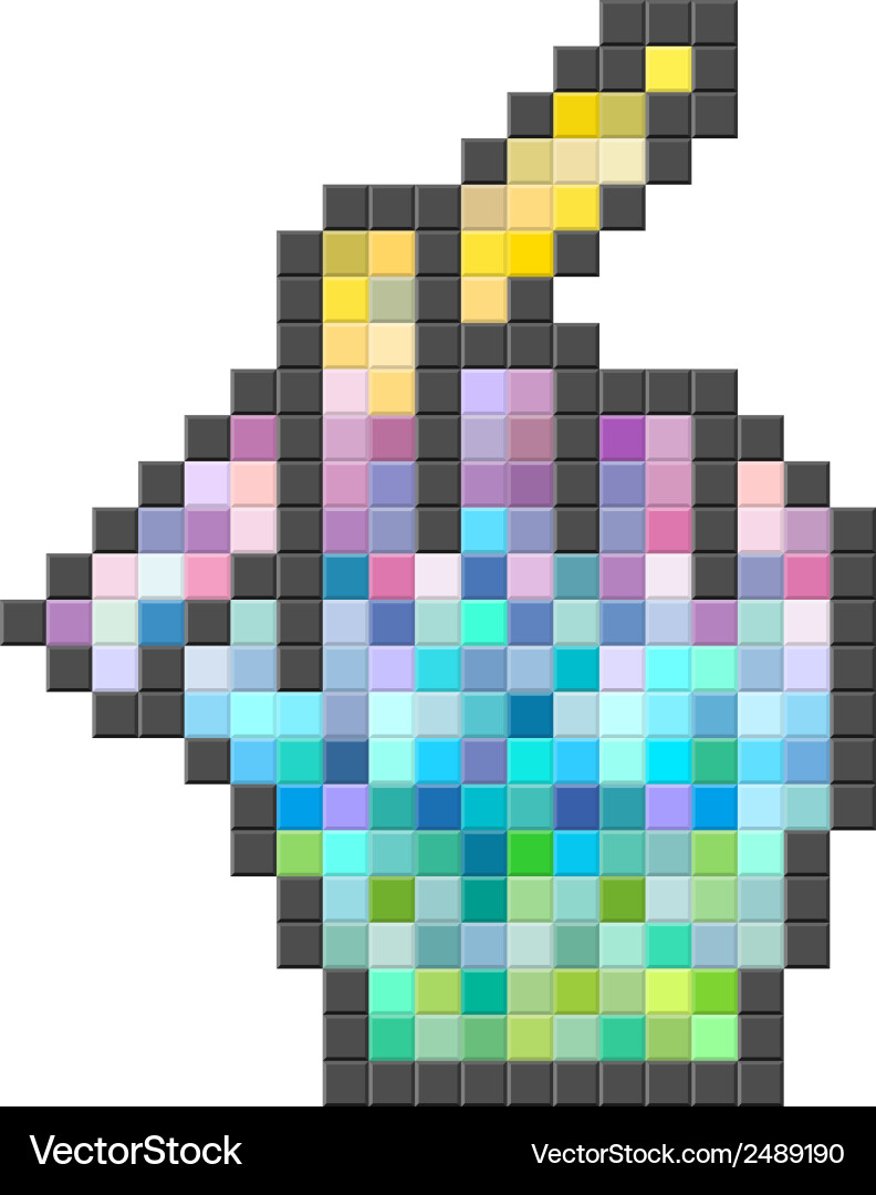 Colorful pixelated computer cursor vector image