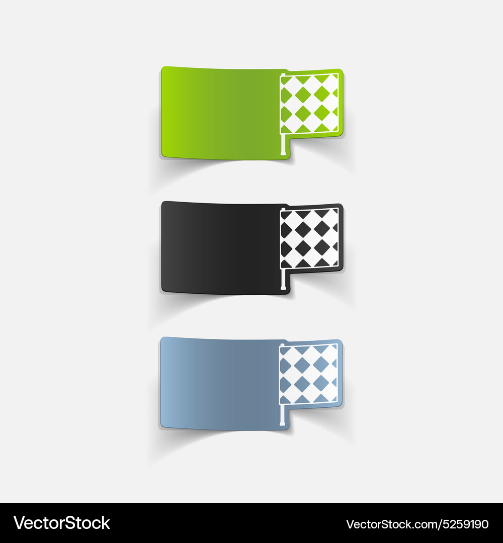 Realistic design element linesman flag Vector Image