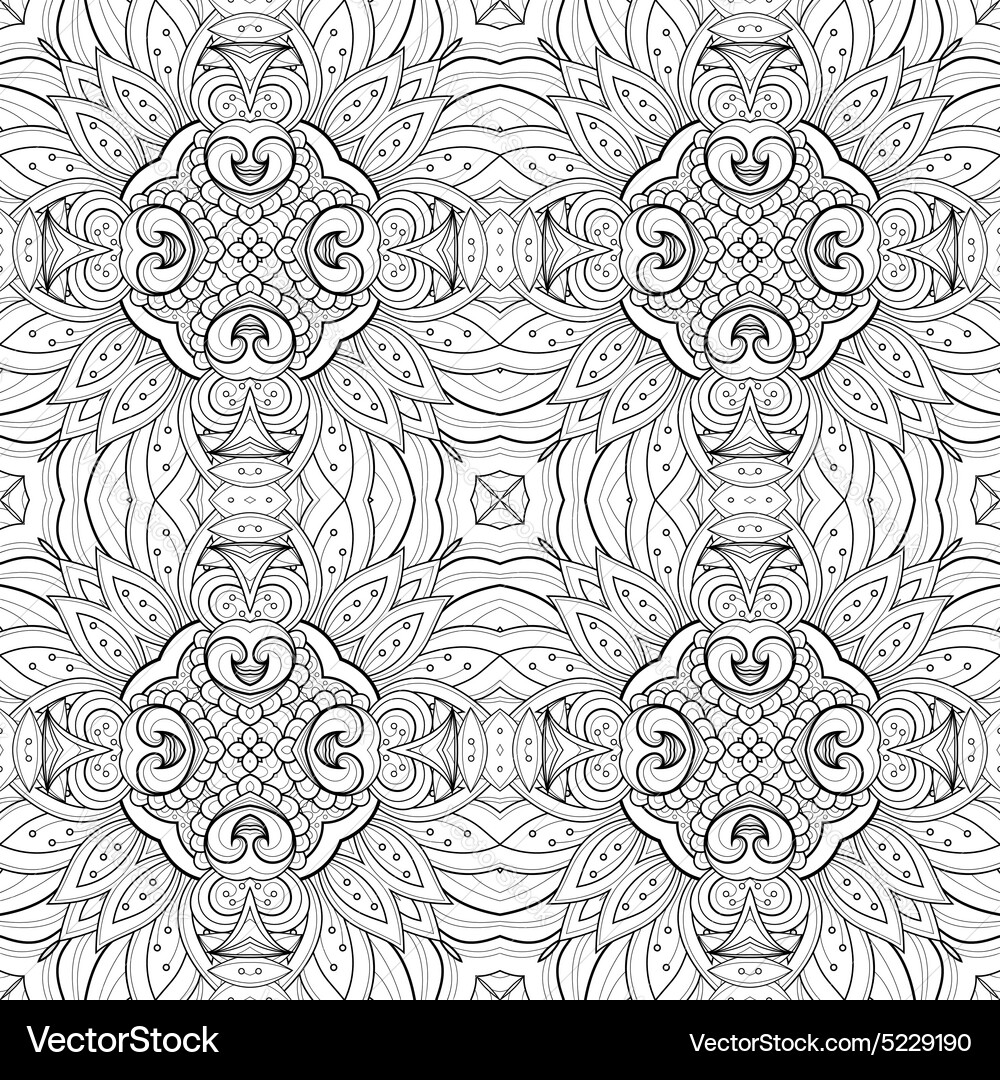 Seamless abstract black and white tribal pattern Vector Image