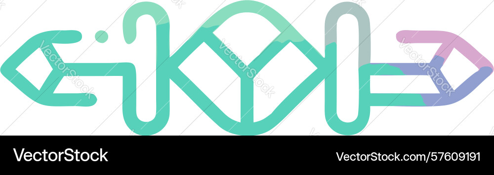 Abstract flow arrow icon design generative ai vector image
