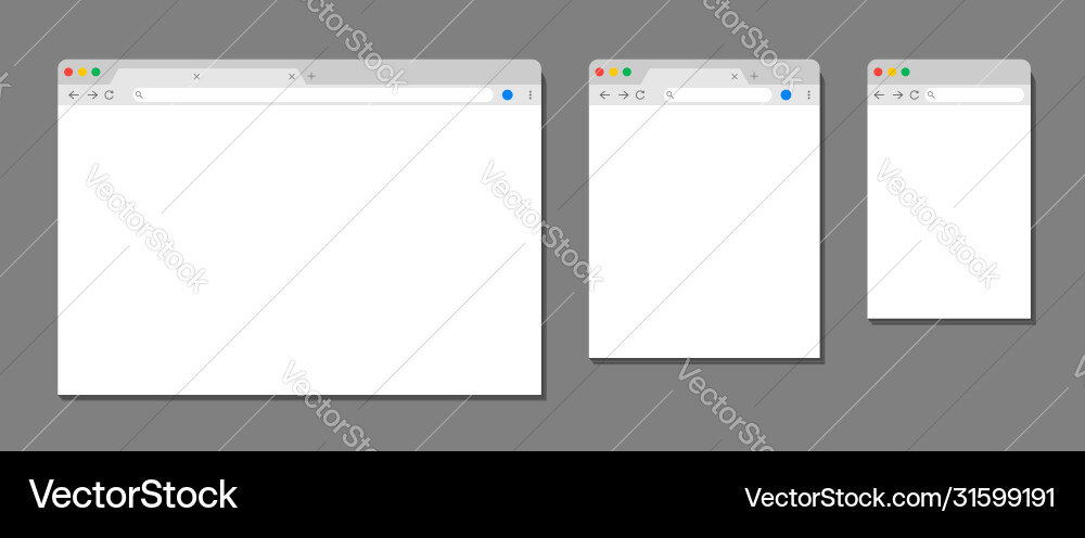 Browserfenster Webvorlage für Computer Tablet Browserfenster Webvorlage für Computer Tablet vektorbild