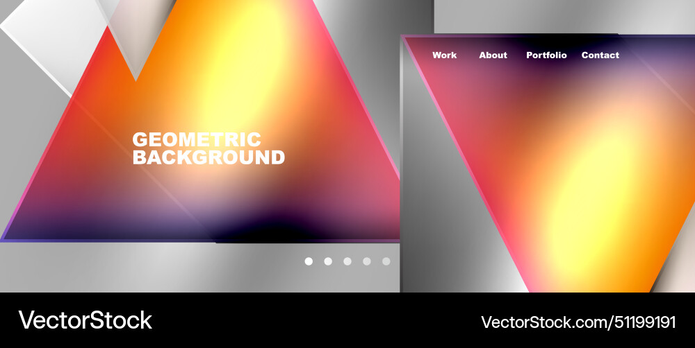Geometric background with triangles on gray Geometric background with triangles on gray vector image