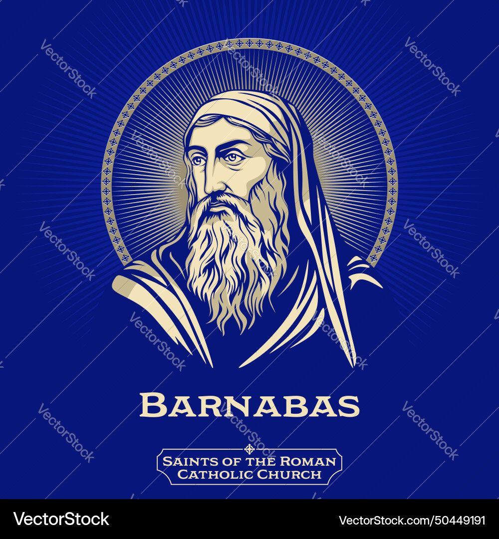 Saints of the catholic church barnabas vector image