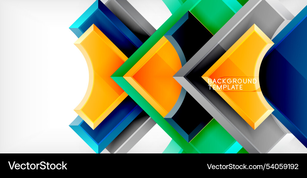 Arrow with round elements color geometric shapes Arrow with round elements color geometric shapes vector image