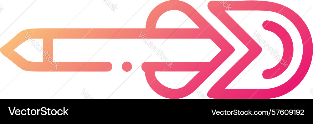 Creative abstract arrow design generative vector image