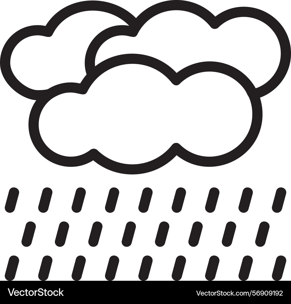 Drizzle linear style icon design Vector Image