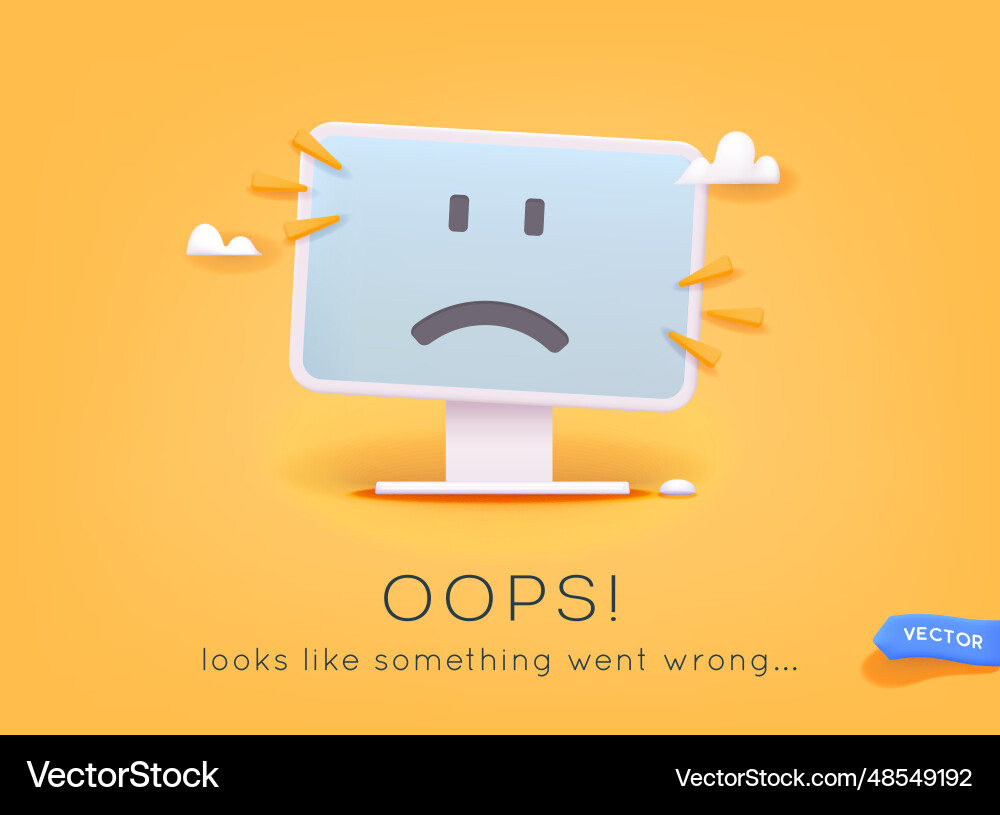Error 404 page not found text oops Error 404 page not found text oops vector image