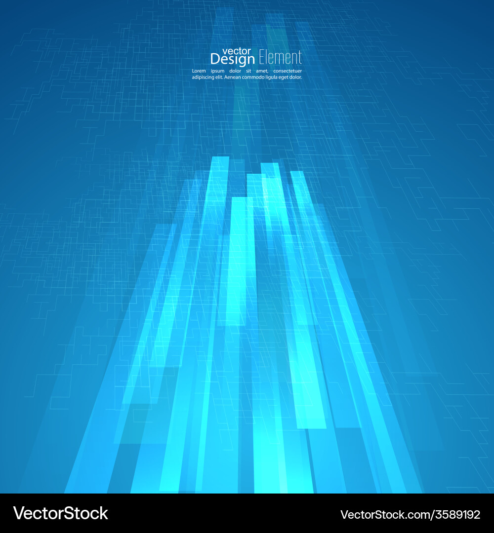 Glowing Grid Abstract Background Vector Image