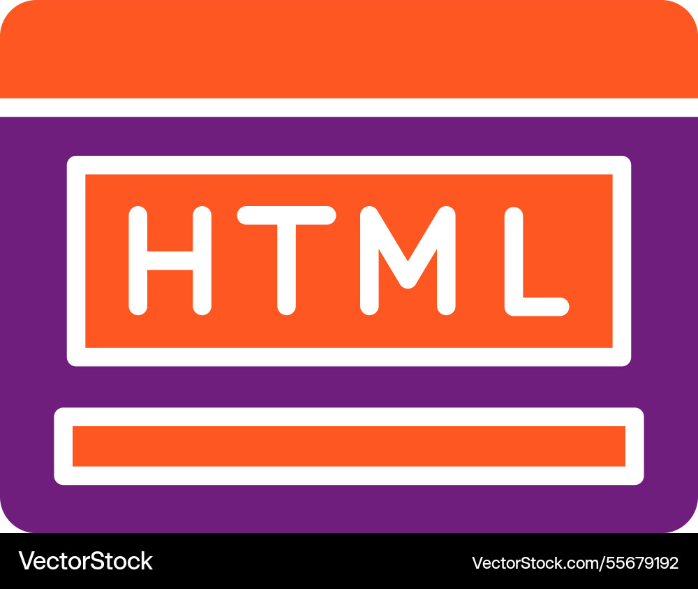 Html icon design vector image