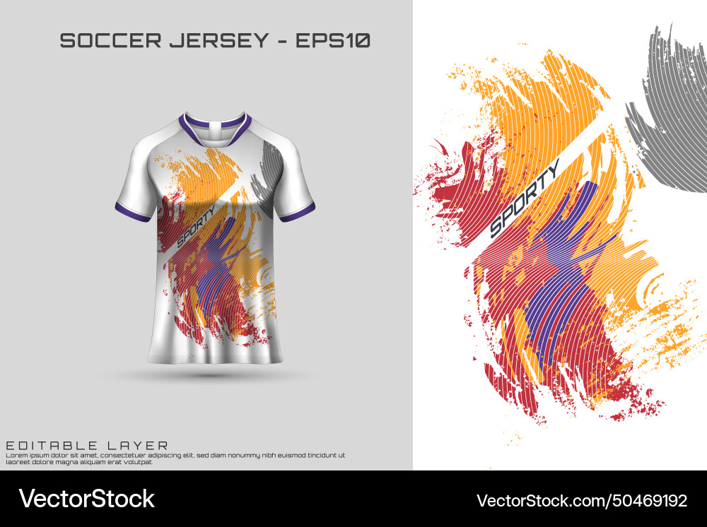 Sporttrikot und T-Shirt Template Sporttrikot und T-Shirt Template vektorbild