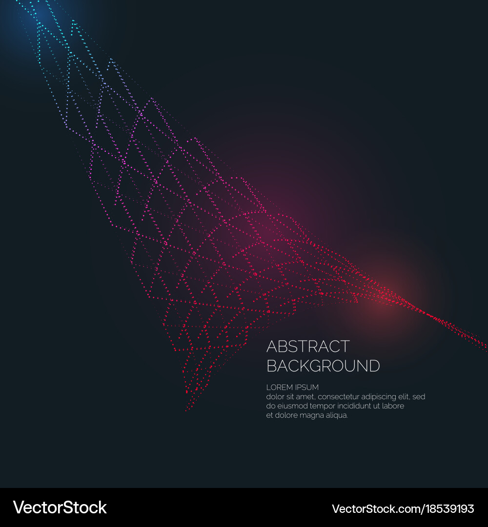 Abstract background with a colored dynamic vector image