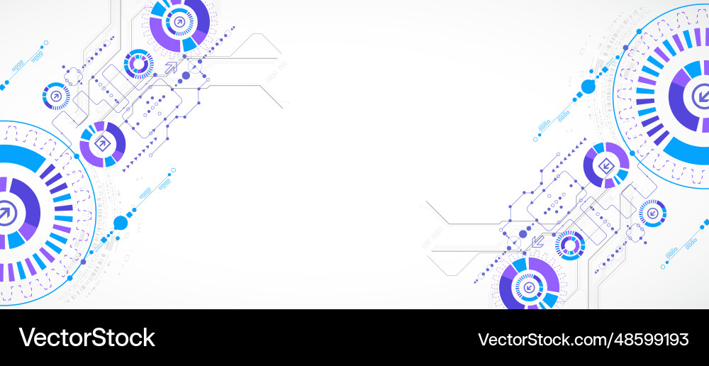 Abstract technology background cogwheels art theme vector image