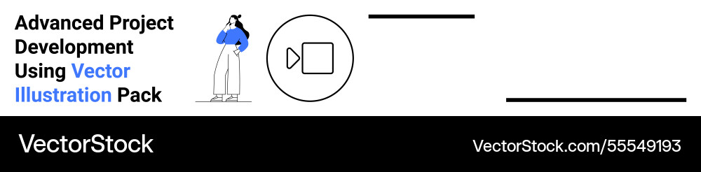 Advanced project development with characters text Advanced project development with characters text Vector Image