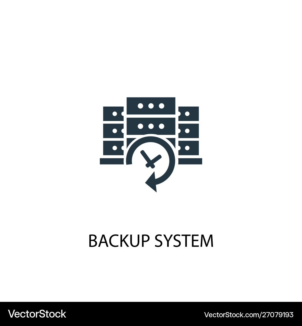 Backup System Icon - Simple vector image