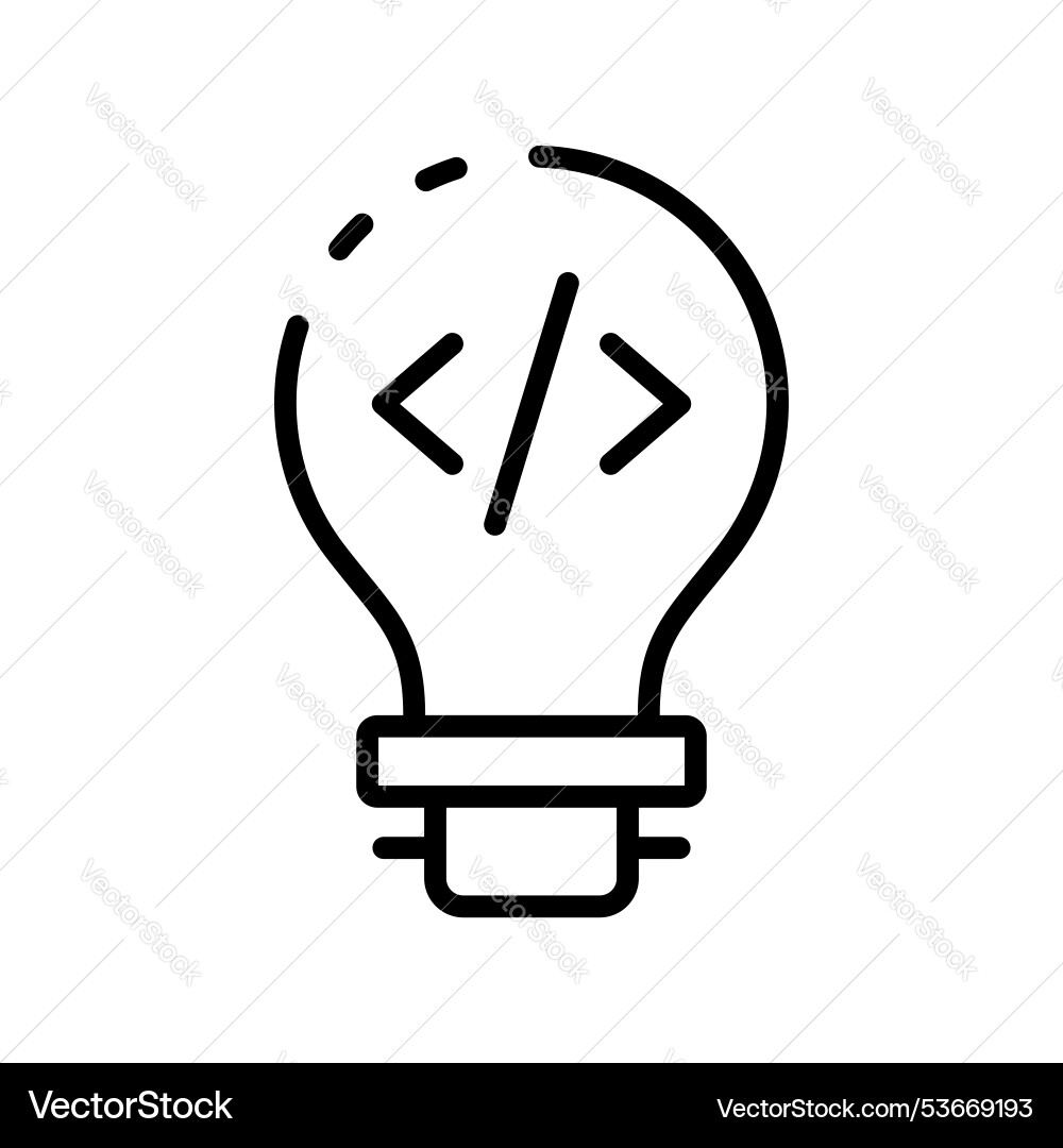 Coding icon outline style design isolated Vector Image