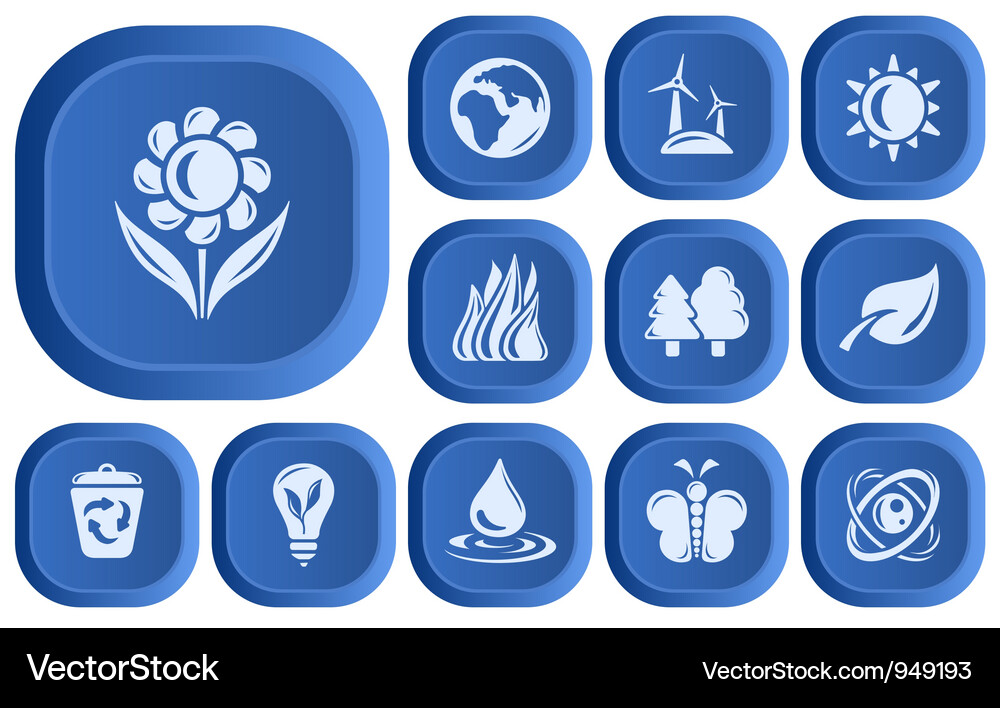 Environment buttons Vector Image