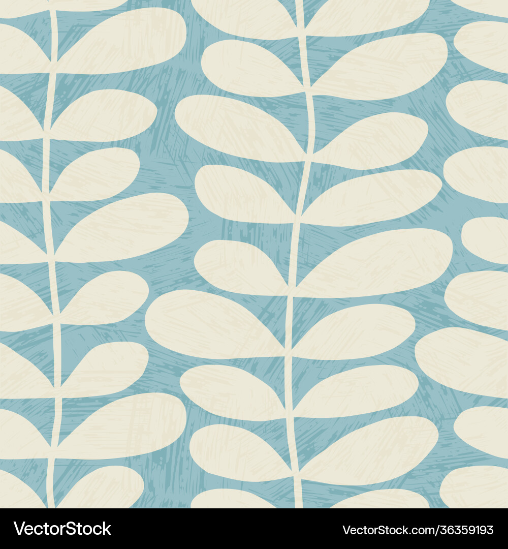 Scandinavian Leaf Pattern Royalty Free Vector Image