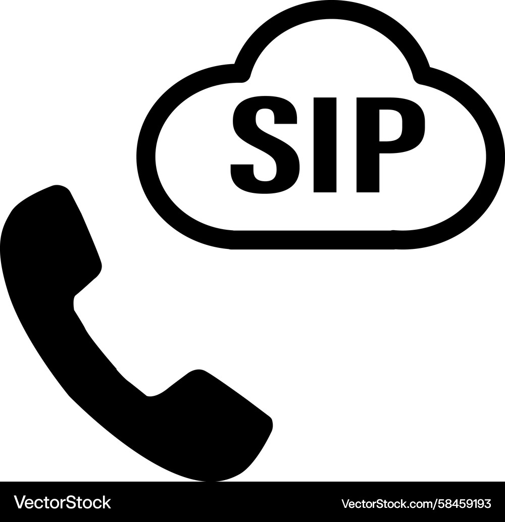 SIP Dialer Icon - Session Initiation Protocol Vector Image
