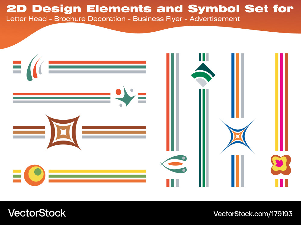Symbols for brochures Vector Image