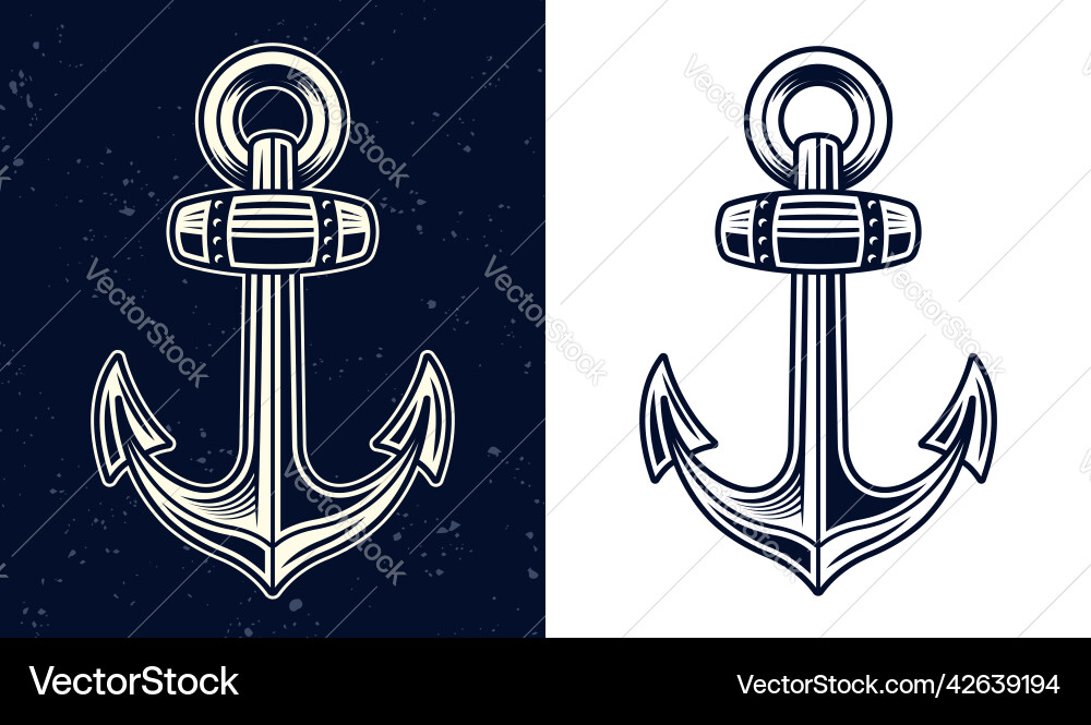 Anchor objects or design elements in two Anchor objects or design elements in two Vector Image