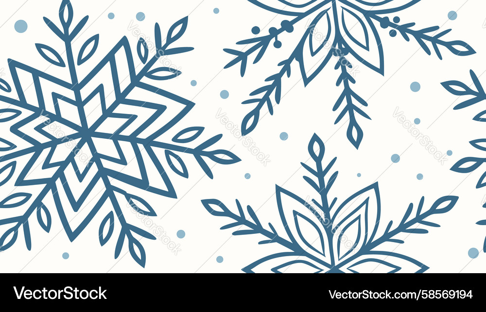 Delicate Snowflake Pattern - Winter Vector Image