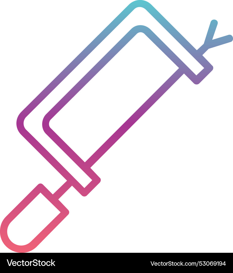 Hacksaw line gradient design Vector Image