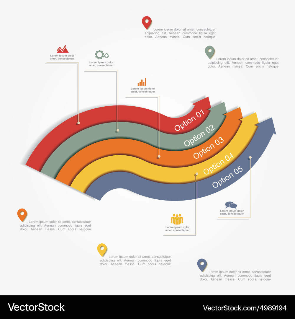 Infographic report template with lines and icons Vector Image