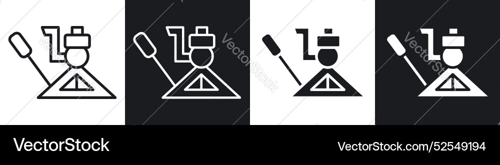 Power float thin line icon set Vector Image
