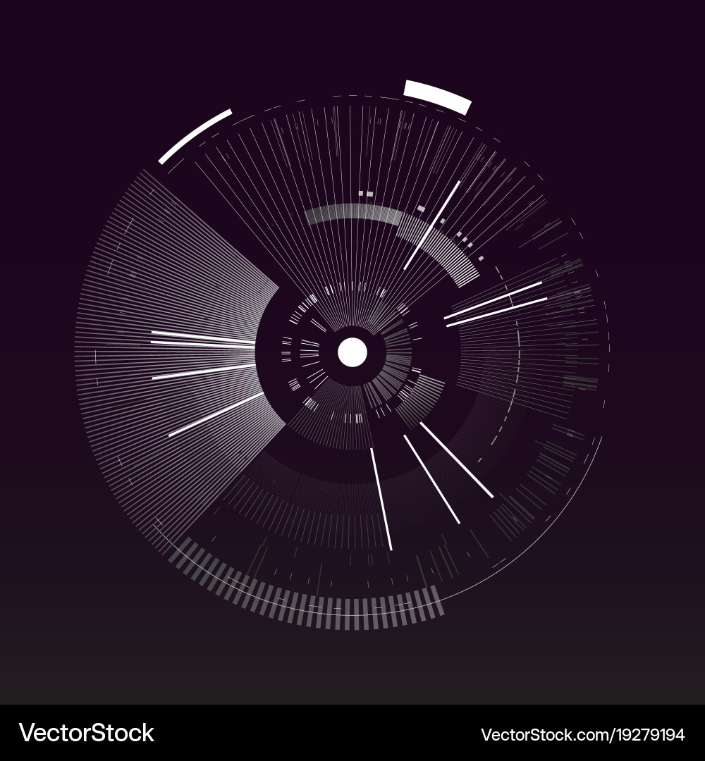 Tech Interface Circle - Futuristic Vector Image