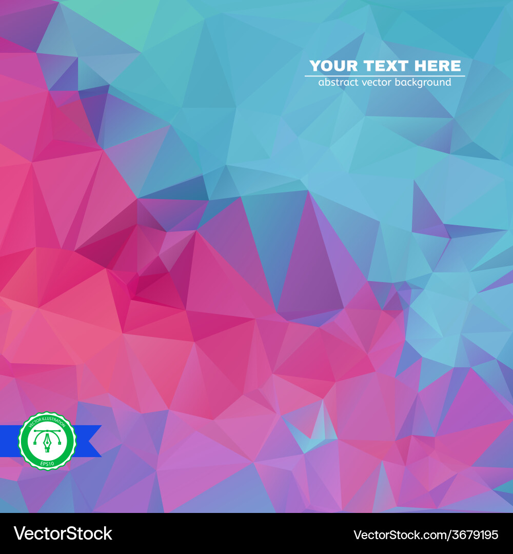 Abstract colorful triangles background vector image