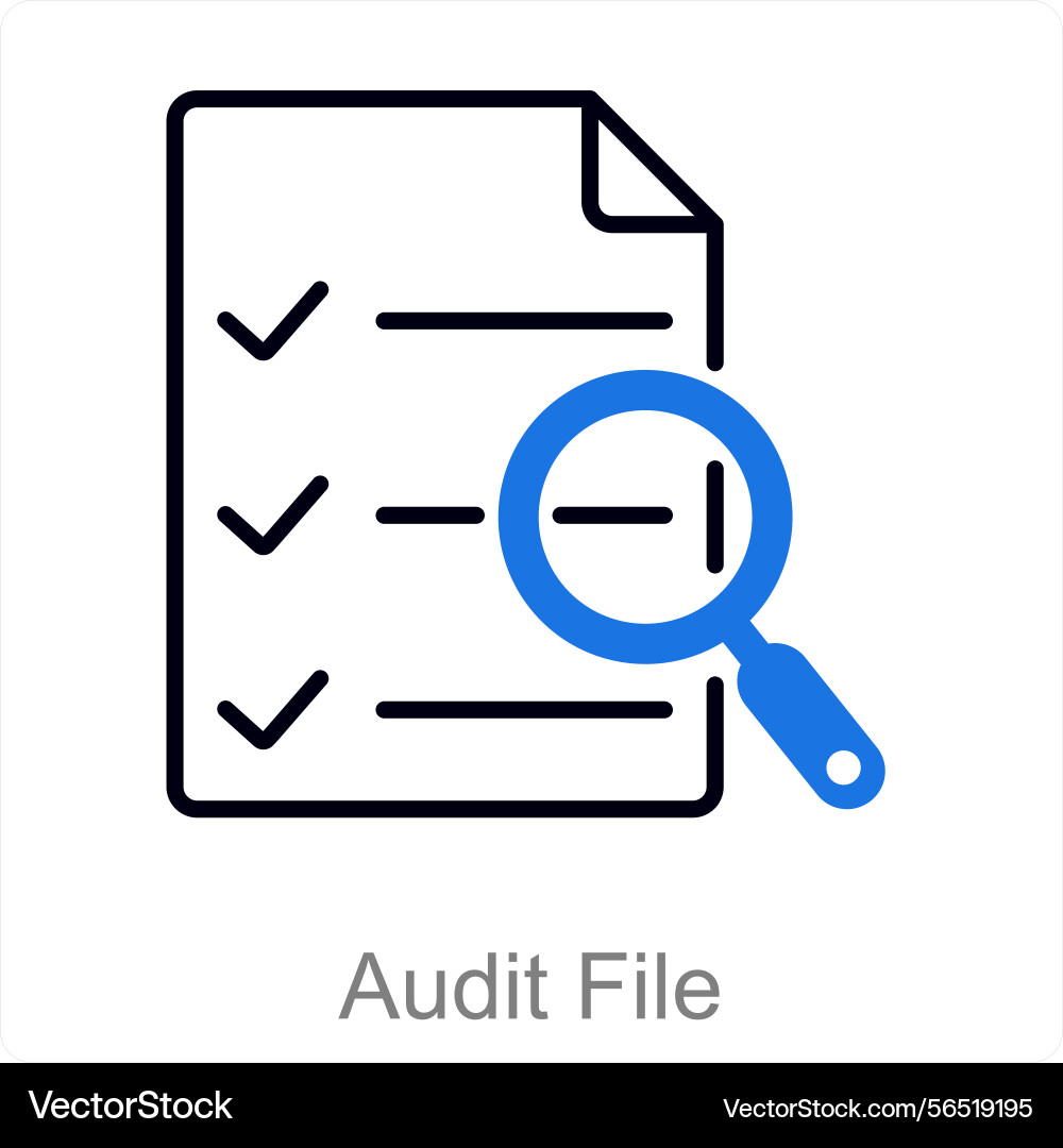 Audit file and icon concept Vector Image