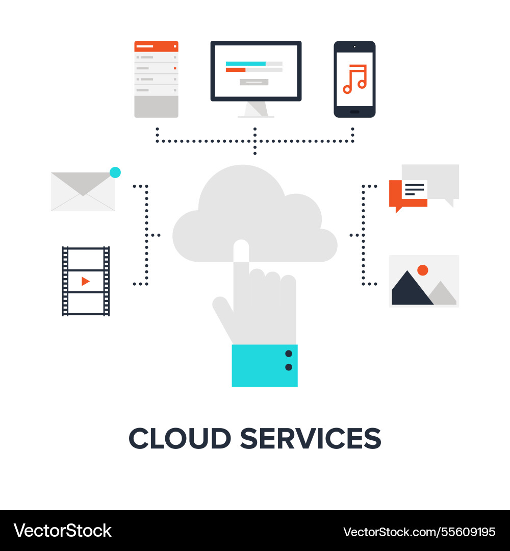 Cloud computing concept Vector Image