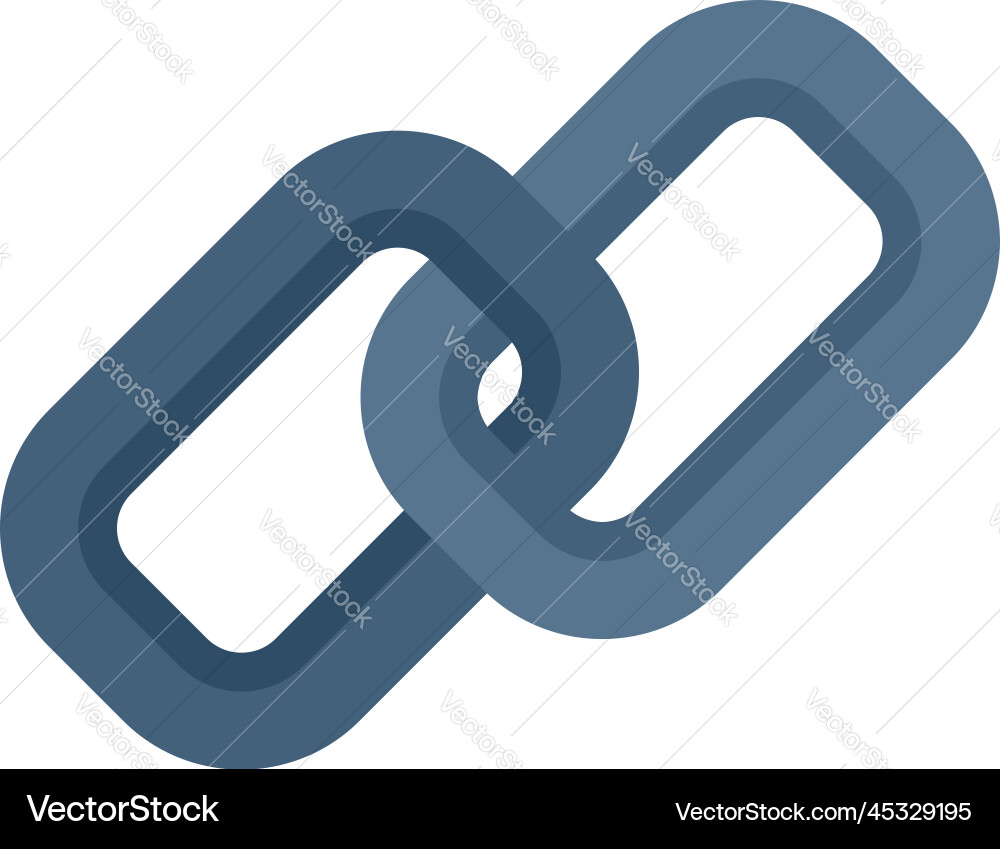 Computer chain icon flat frame interface Vector Image