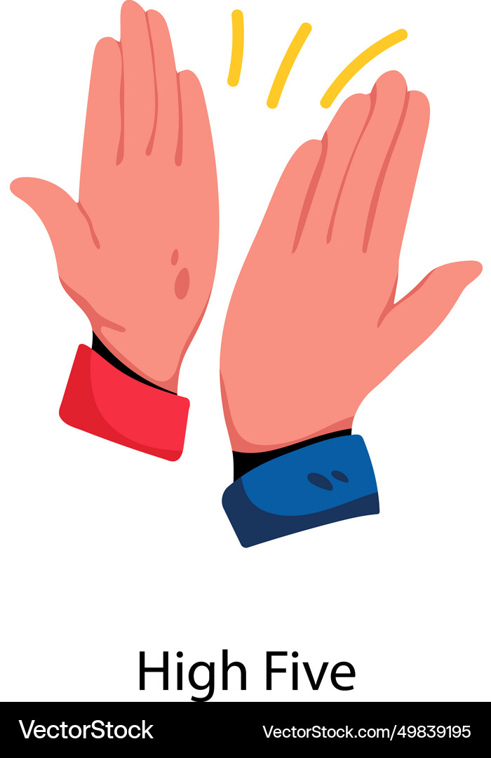 High five (49839195) – Royalty-Free Vector | VectorStock