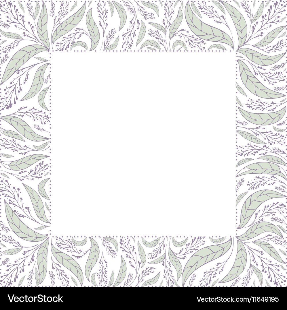 Leaf Border Pattern Vector Image