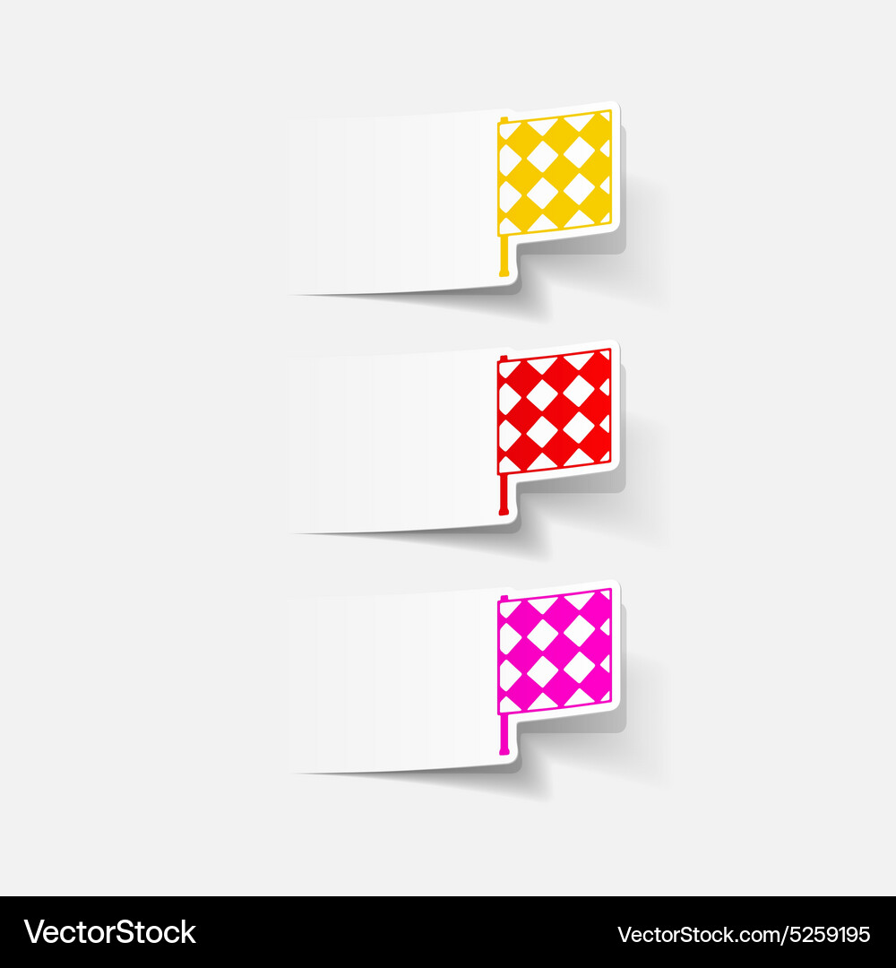 Realistic design element linesman flag Vector Image