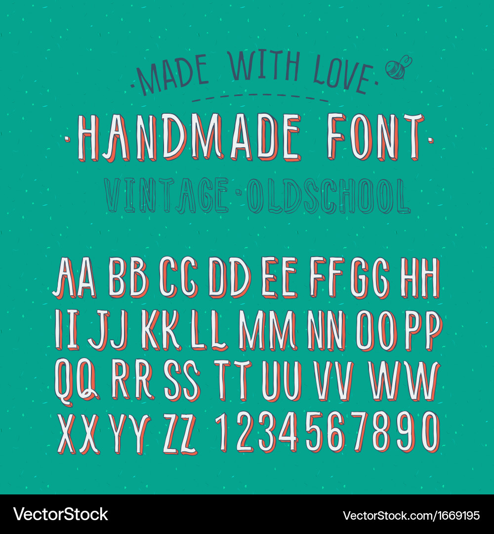 Retro Lettering Alphabet Royalty Free Vector Image