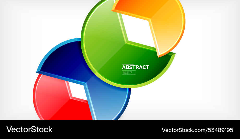 Trendy round shapes with triangular angle design Vector Image